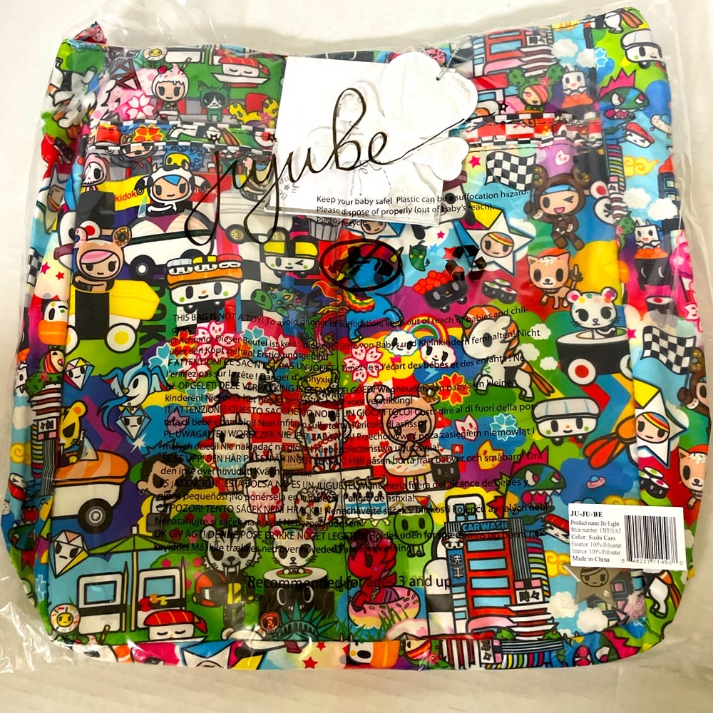 NWT JuJuBe Be Light Tote Bag, Tokidoki Collection - Sushi Cars (BAG C)